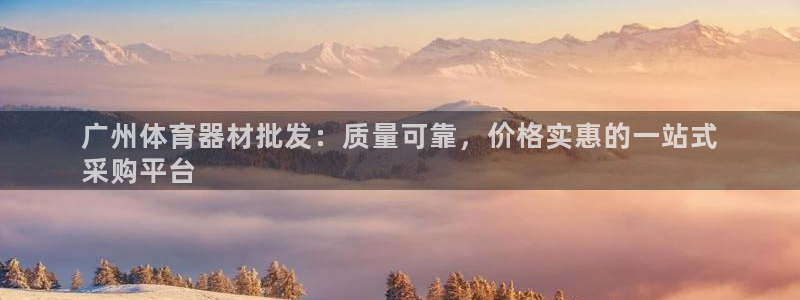 耀世平台登录地址：广州体育器材批发：质量可靠，价格实