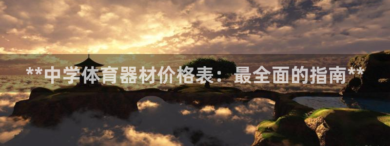 耀世集团公益：**中学体育器材价格表：最全面的指南*