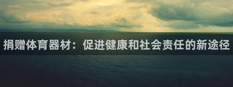 耀世平台升 5O6917 平台：捐赠体育器材：促进健