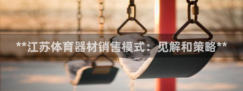 耀世盛典官网下载：**江苏体育器材销售模式：见解和策