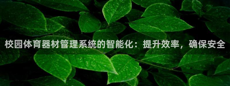 耀世娱乐注册官网网址：校园体育器材管理系统的智能化：