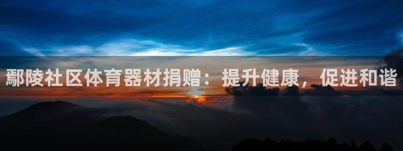 耀世令有什么用：鄢陵社区体育器材捐赠：提升健康，促进