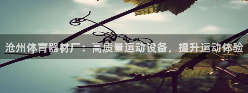 耀世集团视频直播是真的吗：沧州体育器材厂：高质量运动