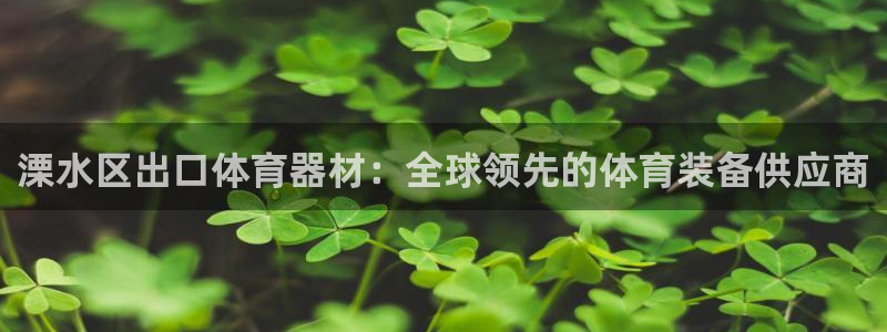 耀世平台地址：溧水区出口体育器材：全球领先的体育装备